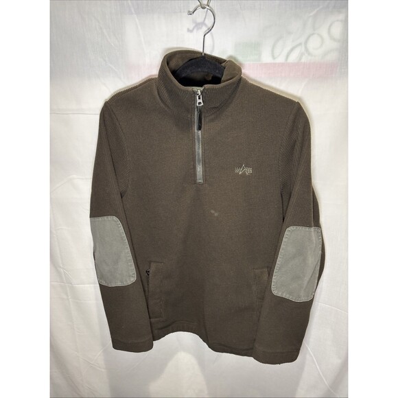 Alpha Industries S Ribbed Polar Fleece Pullover Sweater Mens Elbow Pads Military - Picture 6 of 16